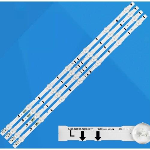 New-Original Kit 4 PCS 7LED 65CM LED strip for Samsung D4GE-320DC1-R1 R2 32H000 UE32H5570S UN32J5003AF BN96-30443A BN96-30442A