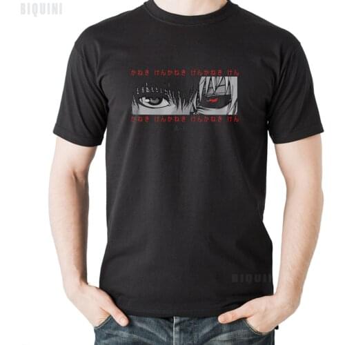 Tokyo Ghoul T Shirts Men Women Kinkiken Eye Printed Streetwear Aesthetic 2021 Summer Fashion Tops Anime Unisex 100%Cotton Casual