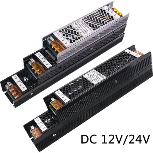 Lighting Transformer AC200-240V to DC 12V 24V Power Supply Adapter 60W 100W 150W 200W 250W LED Strip Switch Driver Dimmable