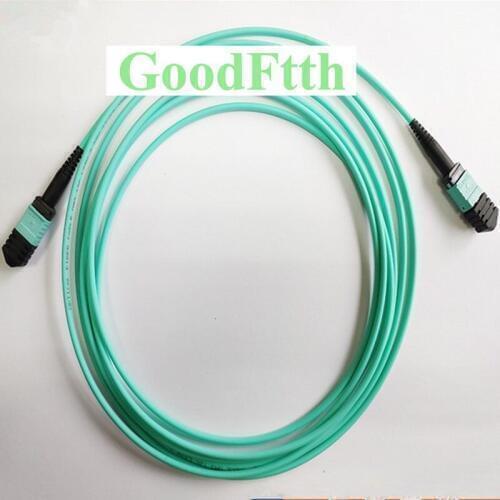 Fiber Patch Cord Jumper Female MPO-MPO Female OM3 12 Cores Type A GoodFtth 50-100m