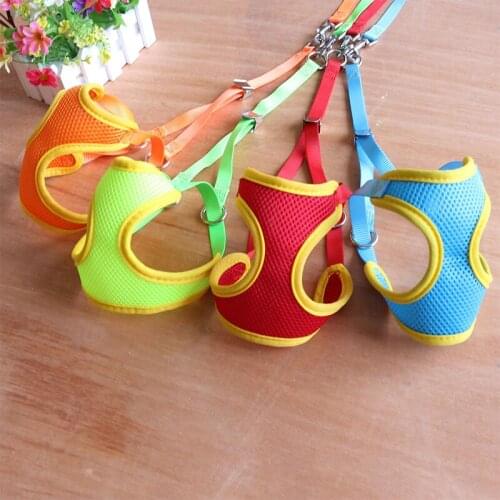 Breathable Dog Harness Pet Supplies Mesh Traction Rope Chest Harness Set Suitable For Small Dogs And Cats And Dogs Lead Straps