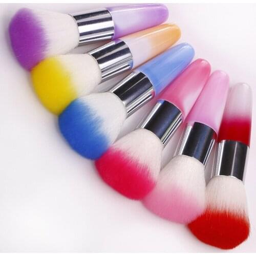 1 pc Nail Polish Brush Dust Cleaning Brush Long Handle Multifunctional Makeup Soft Brushes Beauty Nail Manicure Tool