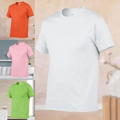 2021 Summer Top Quality Cotton T Shirt Men Solid Color Design V-neck T-shirt Casual Classic Mens Clothing Tops Tee Shirt Men