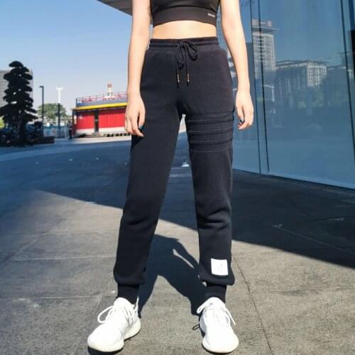 2021 Fashion TB THOM Brand Tracksuit Bottoms Womens Casual Pencil Pants Cotton Sweatpants Men Joggers Pants Sports Trousers