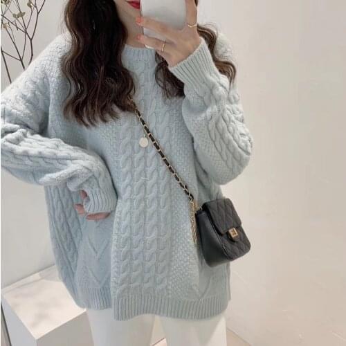 New Female Sweater Women Winter Pullover Knitting Overszie Long Sleeve Girls Tops Loose Sweaters Knitted Outerwear Thin Sexy