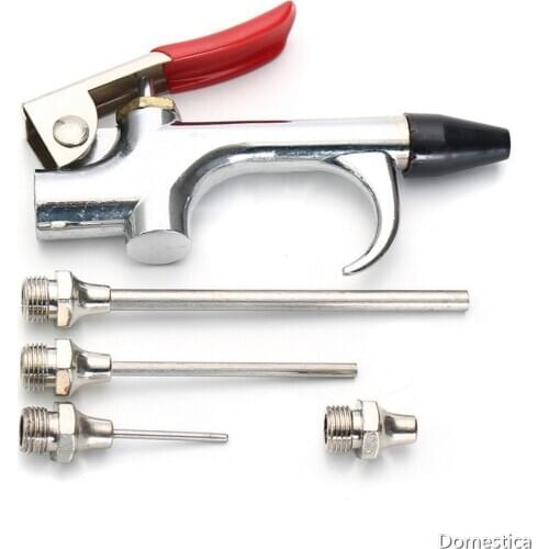 5PCS/Set Durable Air Compressor Blow Guns Tool Kit Inflation Needle Spray Blower Inflatable Needle Cleaning Accessories Tool Kit