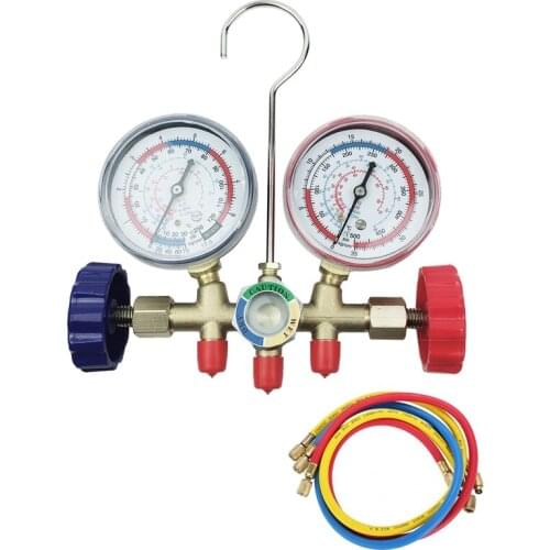 AU05 -Air Conditioner Pressure Gauge Double Meter Car Home Fixed Inverter Pressure Metering Of Refrigerant Filling