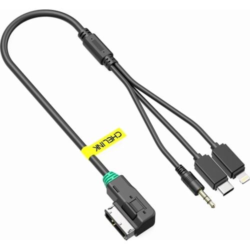 AUX Audio Cable 3 IN 1 MDI AMI MMI Interface Jack 3.5mm male cable for Audi A6L A8L Q7 A3 A4L A3 A4 A6 A5 A1 S5 Q5B6 B8 C6 B7 C7