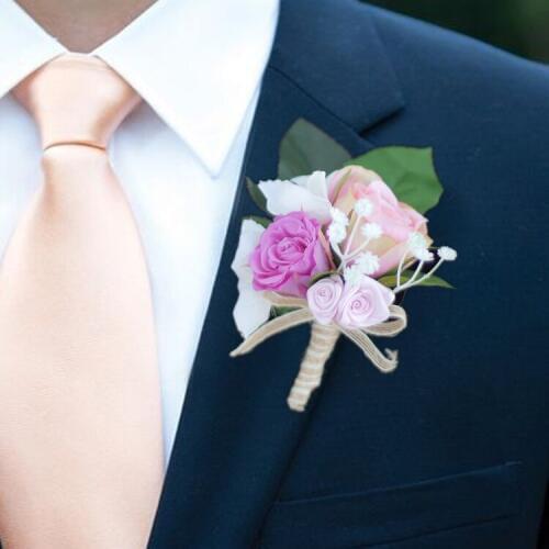 IFFO custom bride brooch bouquet wedding bouquet groom corsage bridesmaid wrist flower bridal Artificial flowers cloth DIY decor