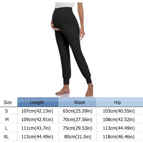 Pregnant Women Maternity Trousers Soft Cotton Pants High Waist Clothes Pregnancy High Waist Elastic Pants with Pocket