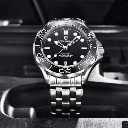 PAGANI Design Watch Mens Top Luxury Brand Automatic Mens Mechanical Watch 200 Meters Waterproof Watches Stainless Steel Strap