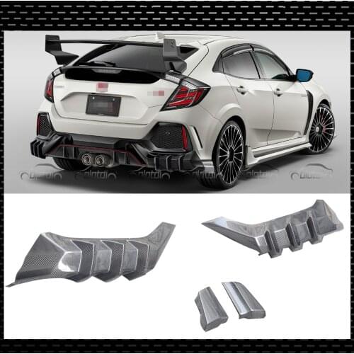 For Honda CIVIC FK7 FK8 TYPE-R 2016UP Carbon Fiber Rear Lip Diffuser Protector M Style Auto Tuning