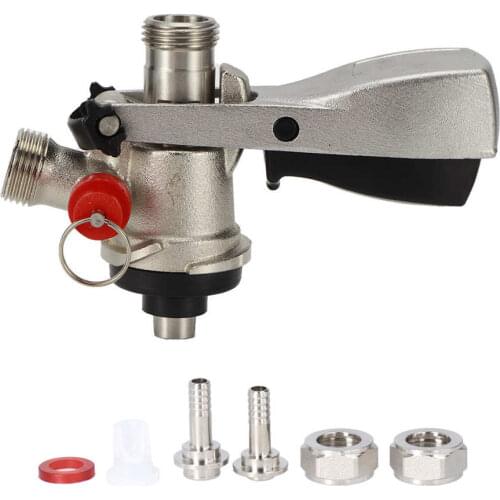 New G5/8 S Type Draft Beer Keg Coupler Dispenser with Pressure Relief Valve Home Brewing Tool