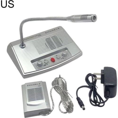 T3EE 2 Way Window Intercom System Bank Counter Interphone Zero-touch for business Store Bank Station Ticket Window 9906