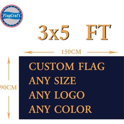 Custom Flag 3x5FT 90x150CM 100D 70g Polyester Digital Printing Flag and Banner For Sport Advertising Home Decoration Party Gift