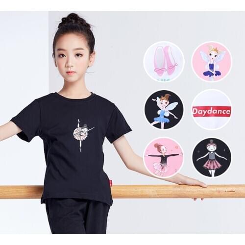 Girl Ballet Dance T-shirt Practice Gymnastics Costume Short Sleeve Dance Wear Adult Women Summer Harajuku T Shirt Vintage Tops