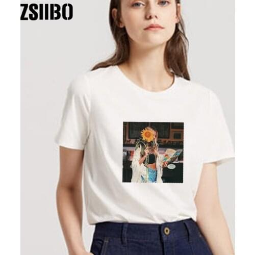 Women T-Shirt Print Harajuku tshirt Graphic Cute shirts Style Tops Tees Female clothes vintage dropshipping clothing vegan