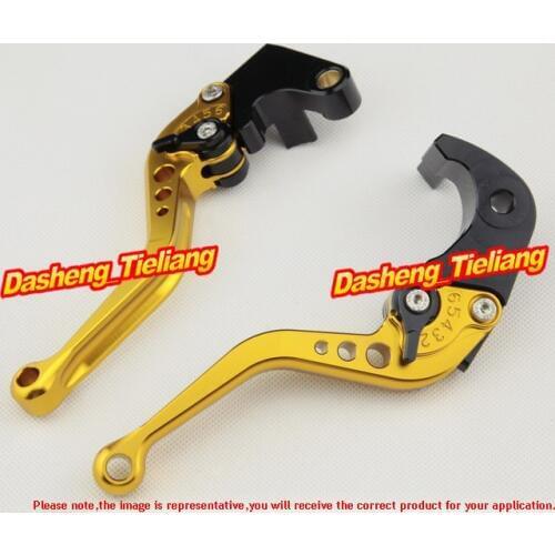 Racing Motorcycle Short Brake Clutch Levers for Honda CBR 1000RR / 1000 RR 2004 2005 2006 2007 CBR1000RR, Gold + Black