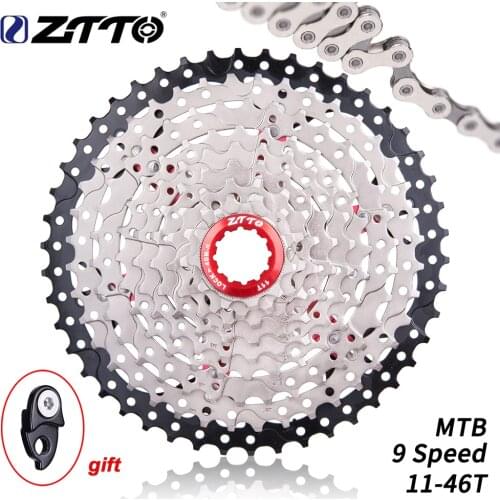 ZTTO MTB 9 Speed 11-46T Cassette 9s 46t 9v k7 Freewheel 9s SPROCKET 9S 42T chain shifter Crown for M430 M4000 M590 Mountain Bike