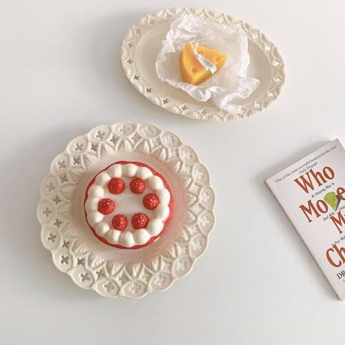 10inch Nordic Ceramic food dish plate salad Tray kitchen dishes oval dinnerware Cake Tableware Crafts gift for Kitchenware lover