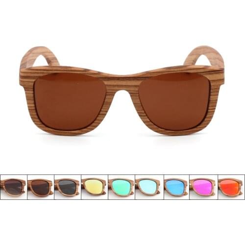 Zebra Wood Polarized Sunglasses for Men and Women Handmade Sun Glasses UV400
