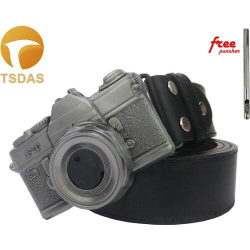 Classic Cowboy Camera Belt Buckles for 40mm Leather Belt Mens Gift
