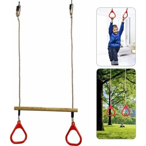 Indoor and Outdoor Children Kids Gymnastics Rings Swing Pull-ups Fitness Equipment