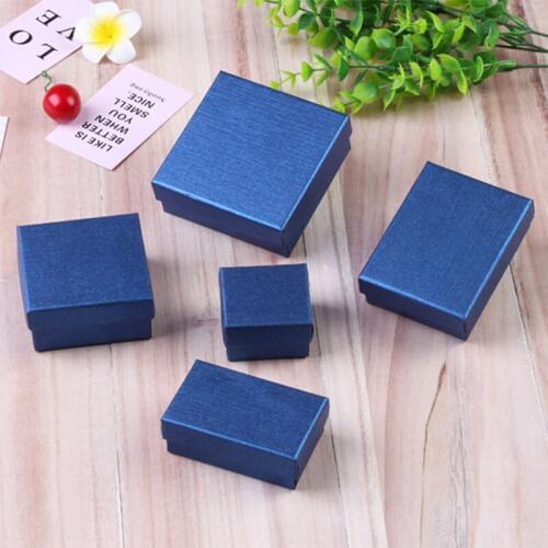 Square Jewellry Packaging Exquisite Small Jewelry Necklaces Bracelets Earrings Box Paper Navy Ring Gift Boxes for Wedding