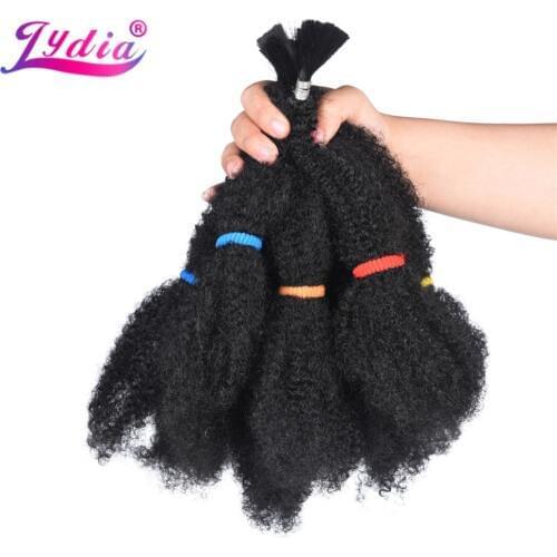 Lydia Afro Kinky Twist Synthetic Hair Extensions Crochet Braided Hair Bundles Kanekalon Braiding Hair 120g/Piece