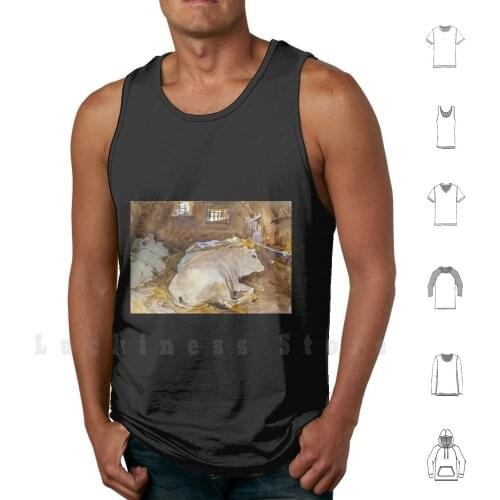 Oxen By John Singer Sargent Tank Tops Vest 100% Cotton 19h Century Art 19th Century Painters 20th Century Art 20th