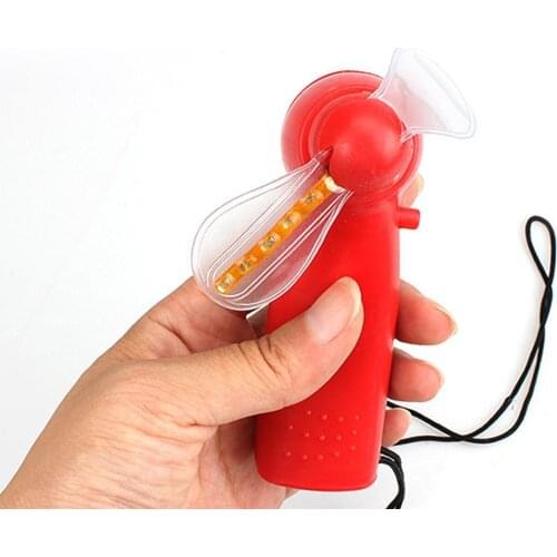 Mini Portable LED Colorful Luminous Fan Toy Pocket Childrens Interesting Educational Travel Fan Air Handheld Toys Gift Coo D2O4