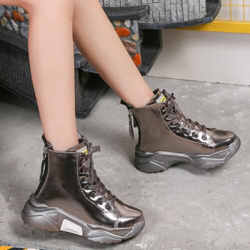 Vogue Warm Plush Snow Boots Women Pu Leather Shoes for Winter Woman Casual Jason Botas Mujer Spring Female Ankle Boots 789