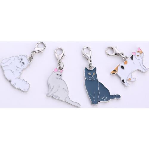 5pcs/lot Fashion jewelry Charms for Jewelry Metal Cat Pendant For Women DIY necklace Cat Charms Making Bracelet Diy Handmade