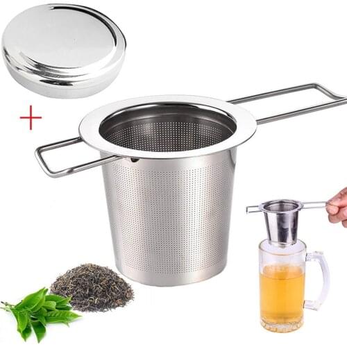 Stainless Steel Mesh Tea Infuser Metal Cup Strainer Loose Leaf Grain Filter Reusable Tea Bag Tea &Coffee Strainer Kitchen Tools