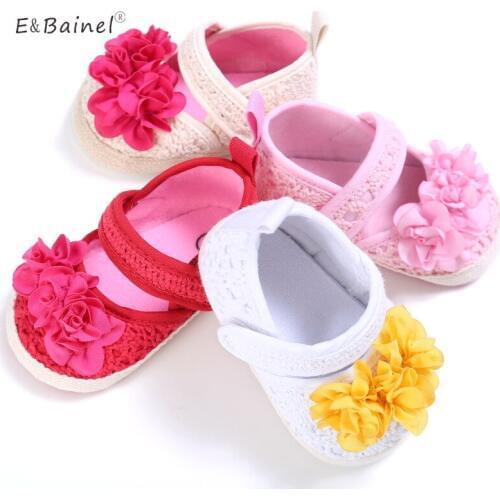 Infant Anti-Slip Flower Baby Girl Shoes Child Toddler Crochet Baby Shoes 0-18Month Newborn Baby Moccasins