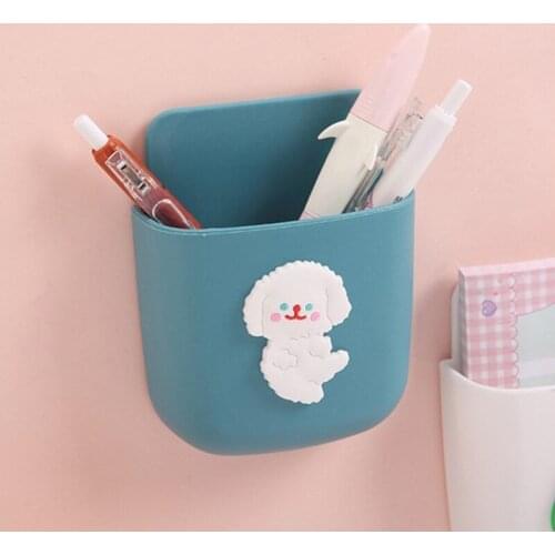 Plastic Cartoon Wall Mounted Storage Box Remote Control Organizer Mobile Phone Plug Hanging Bracket Multifunctional Holder Stand