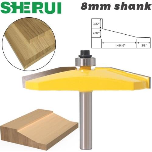 1pcs 15 paised panet bit anel Raiser Router Bit- Bevel Design - 8mm Shank Woodworking cutter Tenon Cutter for Woodworking Tools