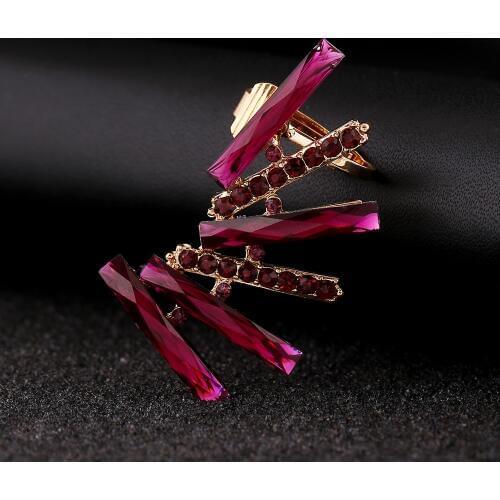 ZLDYOU Fashion Luxury Gold/Silver Plated Full Rhinestone Crystal Ear Cuff Earrings Brincos Party Gift Jewelry For Women