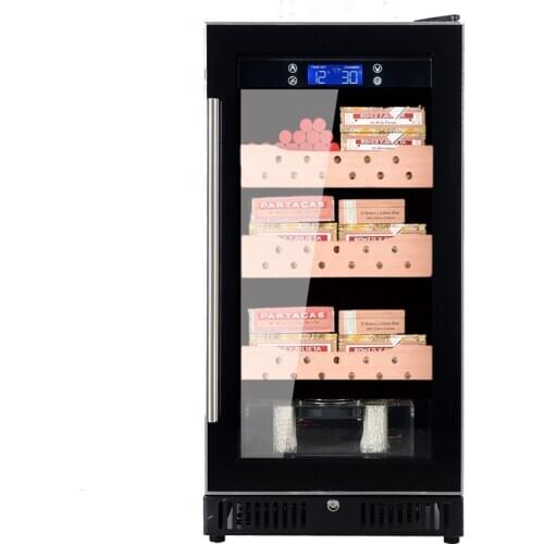 Cigar cabinet constant temperature and humidity small display cabinet 80L household glass door cigar refrigerator smoke wine
