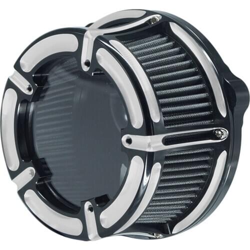 Air See Through Cnc Filter Clarity Contrast Cleaner Chrome for Harley Touring Street Glide Touring Road Glide Softail Dyna