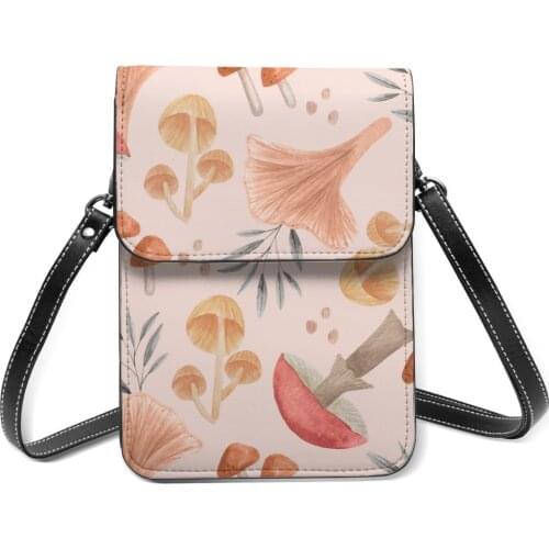 Women Crossbody Bags Mini Phone Bag Colorful Mushroom Small Female Shoulder Bags Ladies Messenger Bag