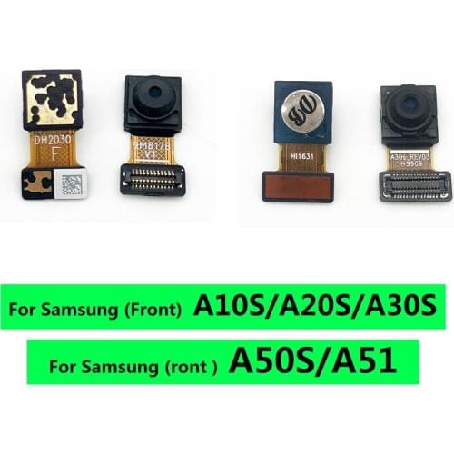 10PCS Front Facing Camera Flex + Rear Main Back Camera Module Flex Cable Replacement Parts For Samsung A10S A20S A30S A50S A51