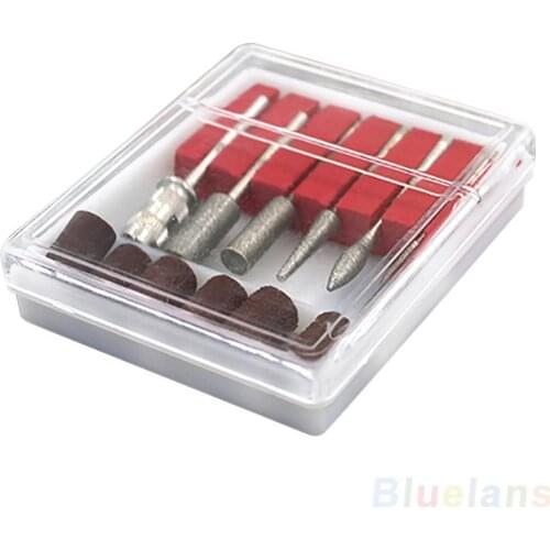 12 Pcs Manicure Drill Bits Pro Beauty Salon Nail Art Tools Sanding Bands Drill Bits Kit