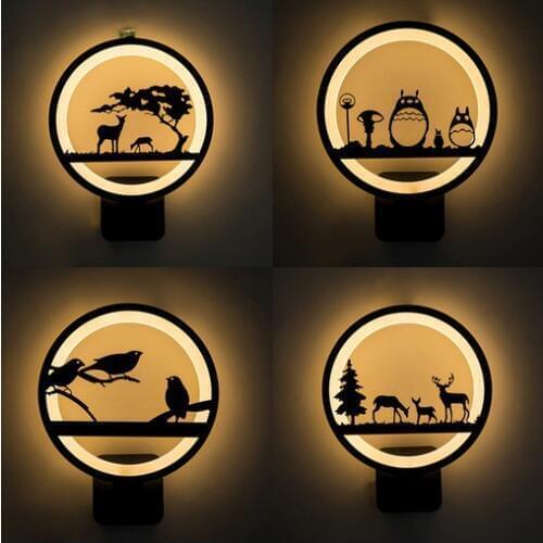 15W acrylic modern wall lamp simple creative personality LED corridor wall lamp round new childrens bedside lamp