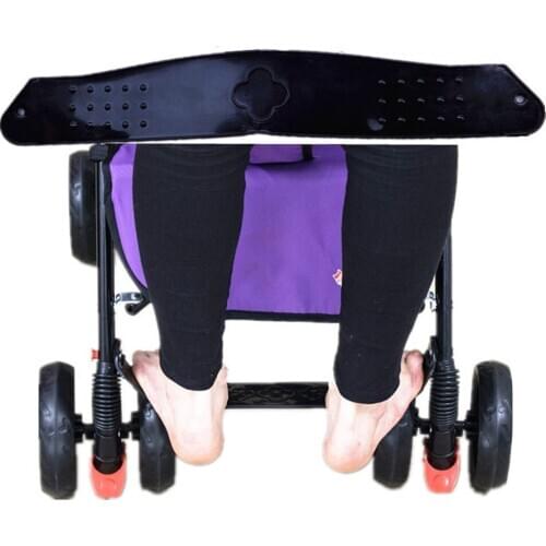 Premium Quality Pedal Stroller Accessories Pushchair Pram Black Plastic Compact Lightweight Anti-Skid Baby Footrest
