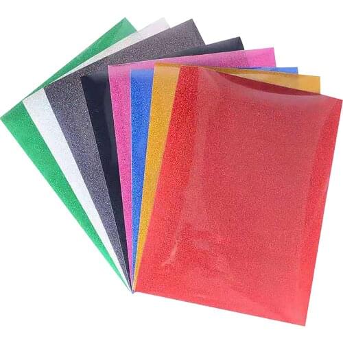 Sheet Glitter Shiny Heat Transfer Vinyl Iron-on Heat Press HTV T-shirt Textiles Cricut iridescent Craft Cutter Film Sparkle