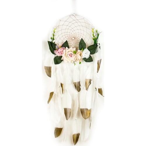 Bohemian Dream Catchers Handmade Dreamcatcher Flowers Feathers Wall Car Hanging Decoration Girl Kids Room Nordic Home Decor Gift