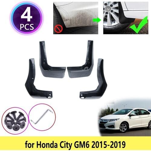 4PCS for Honda City GM6 2015 2016 2017 2018 2019 New Mudguards Mudflaps Fender Mud Flap Splash Guards Protect Car Accessories
