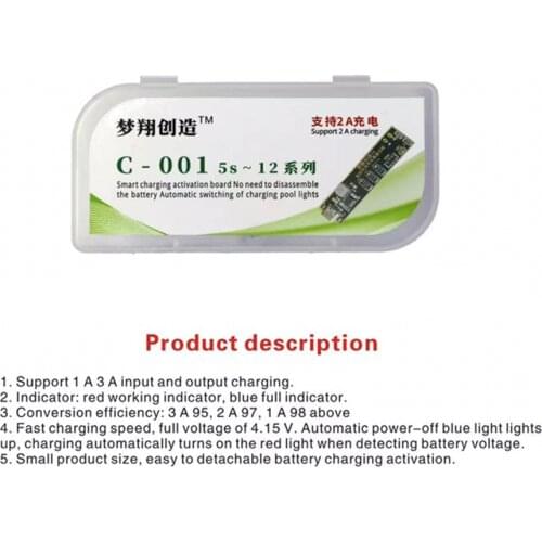 C-001 No Need Disassemble Battery Activation Board Smart Charger for iPhone 5S-12 Pro Max Charging Plate Support 1A 2A 3A