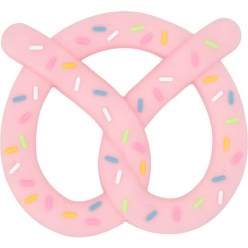 Baby Teether Baby Cute Doughnut Teether BPA-Free Baby Chewing Molar Teething Toy Pacifier Chain DIY Accessories Baby Care Gift